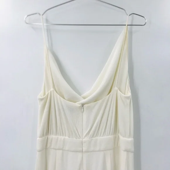 Misha Moyra Pantsuit Cowl Neck Jumpsuit Ivory Size 8 - Picture 11 of 13